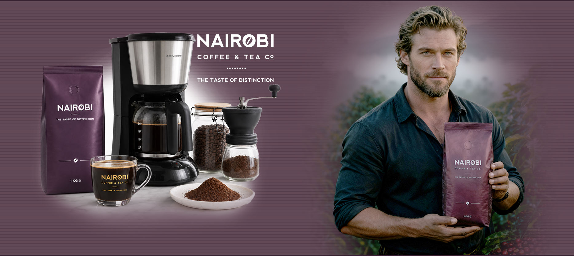 ground coffee and coffee beans for coffee machines