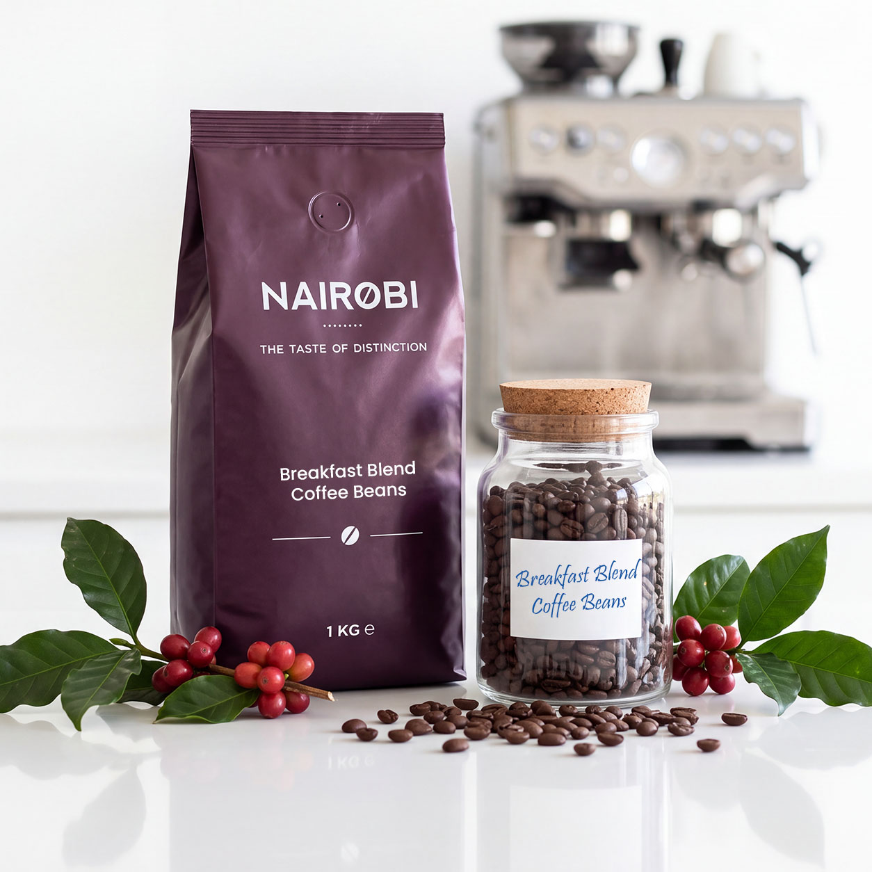 Breakfast Blend Coffee Beans for Coffee Machines