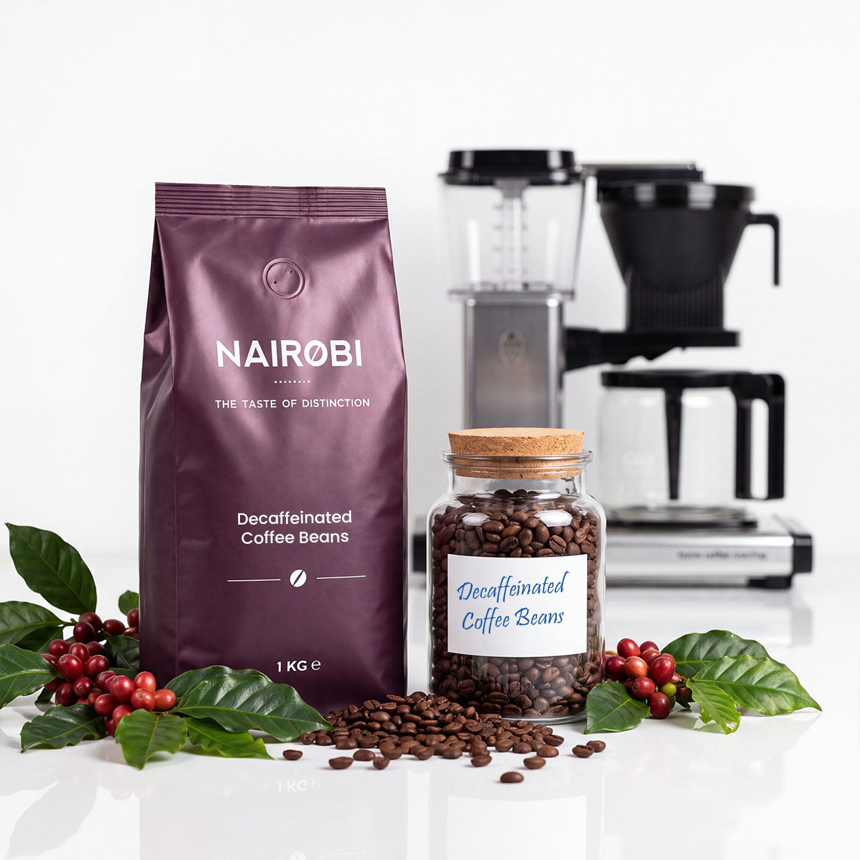 Decaffeinated Coffee Beans for Coffee Machines