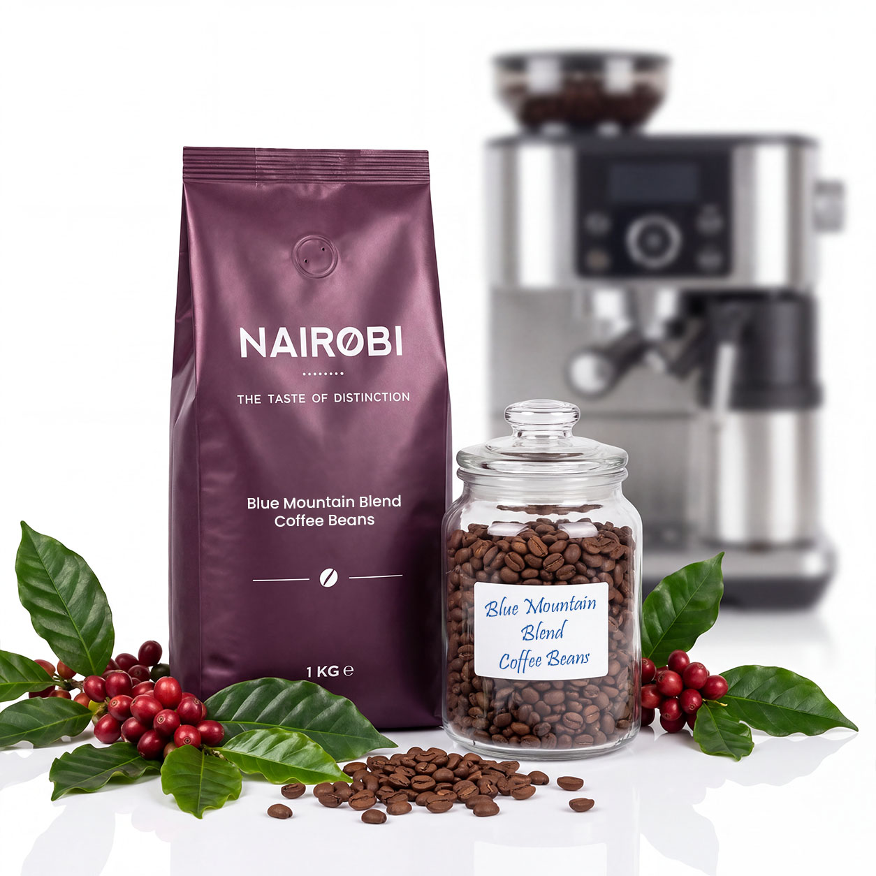 Blue Mountain Blend Coffee Beans for Coffee Machines