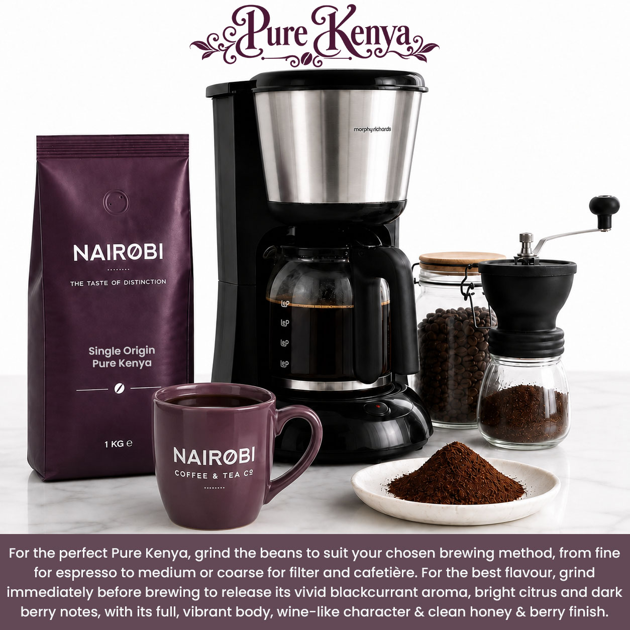 Kenya filter coffee ground coffee