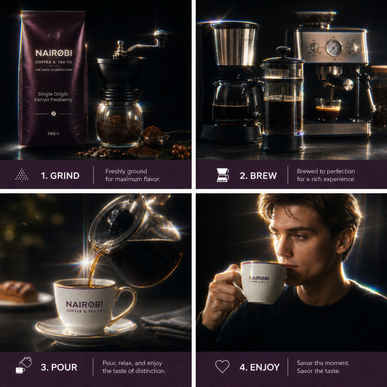 Kenya Peaberry coffee beans for coffee machine