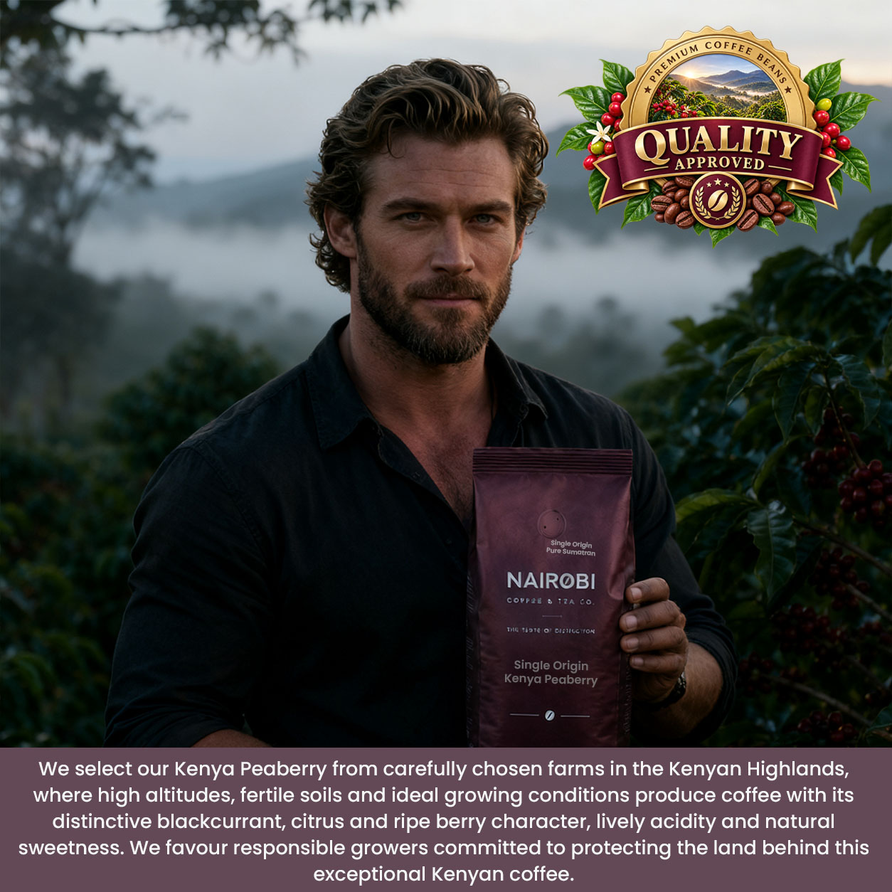 purchase best Kenya coffee beans and Kenyan ground coffee