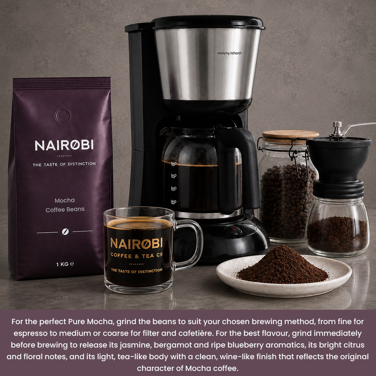Grind Mocha coffee beans into the perfect ground coffee grind coffee beans into ground coffee